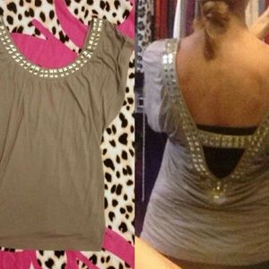 XXI Taupe Bling Top